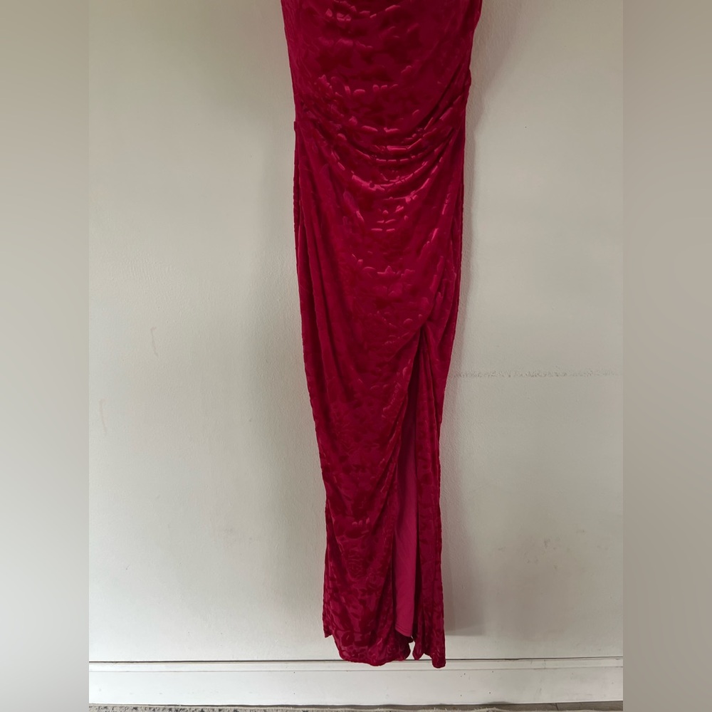 Lulus Fabulous Darling Fuchsia Burnout Velvet Str… - image 7